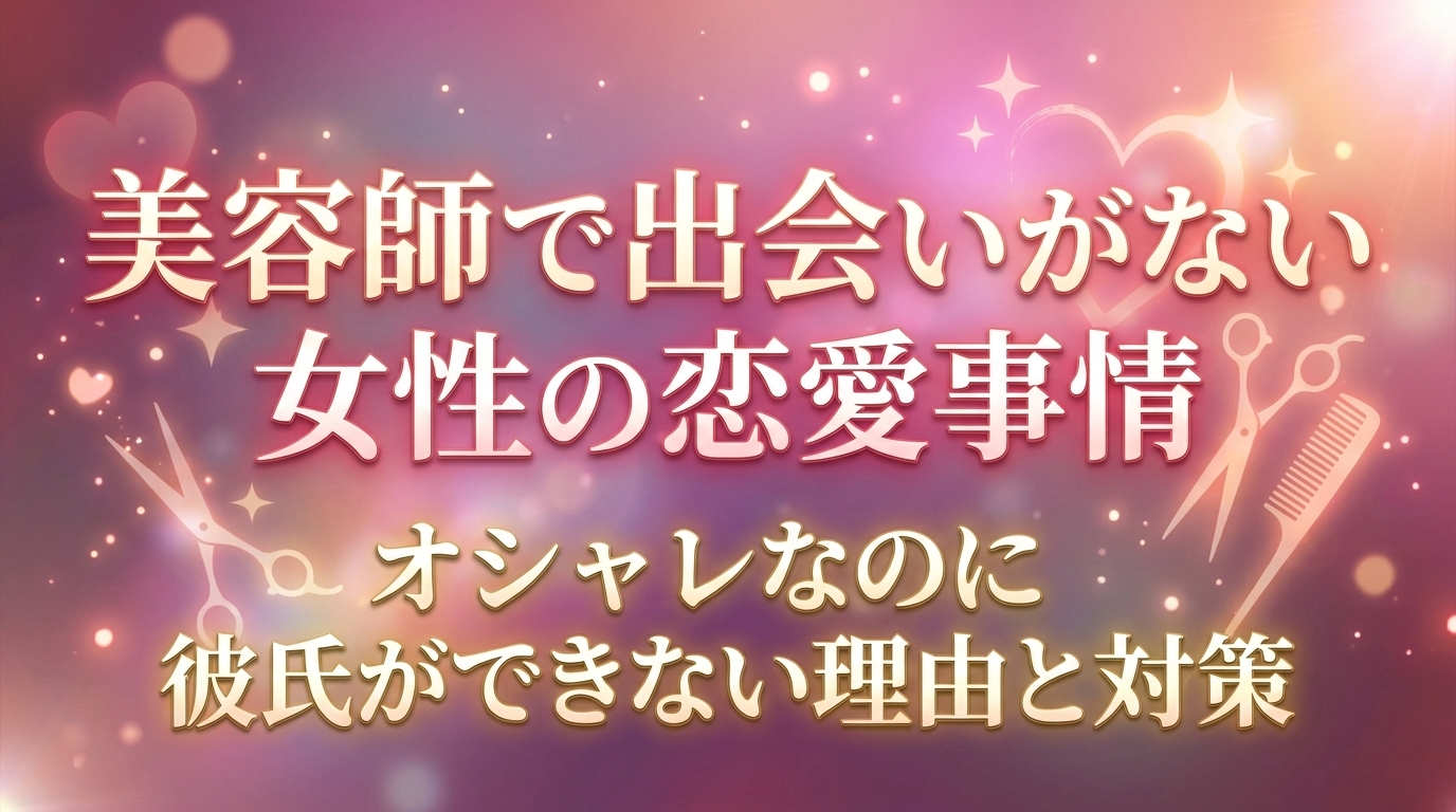 美容師で出会いがない女性の恋愛事情｜オシャレなのに彼氏ができない理由と対策