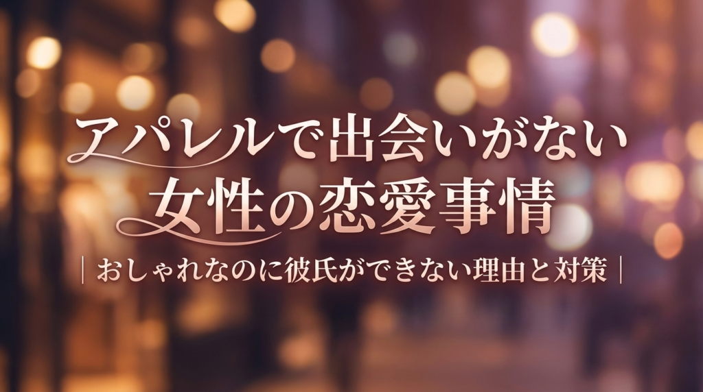 アパレルで出会いがない女性の恋愛事情｜おしゃれなのに彼氏ができない理由と対策