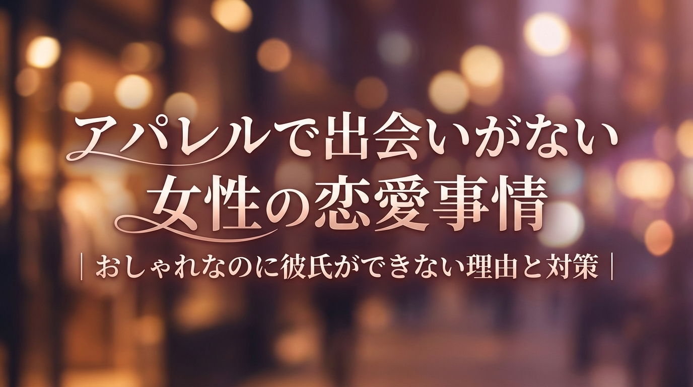 アパレルで出会いがない女性の恋愛事情|おしゃれなのに彼氏ができない理由と対策