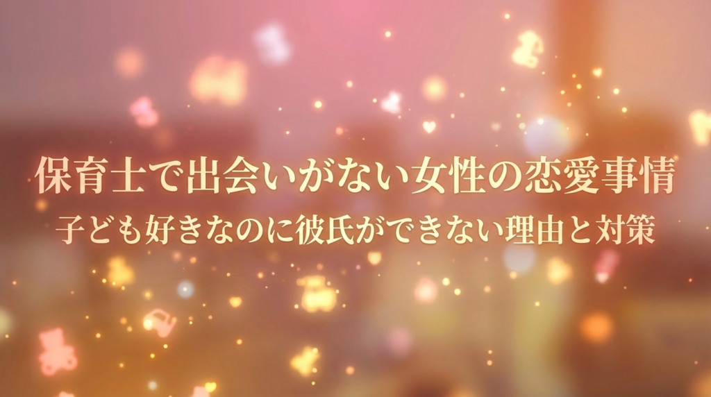 保育士で出会いがない女性の恋愛事情｜子ども好きなのに彼氏ができない理由と対策