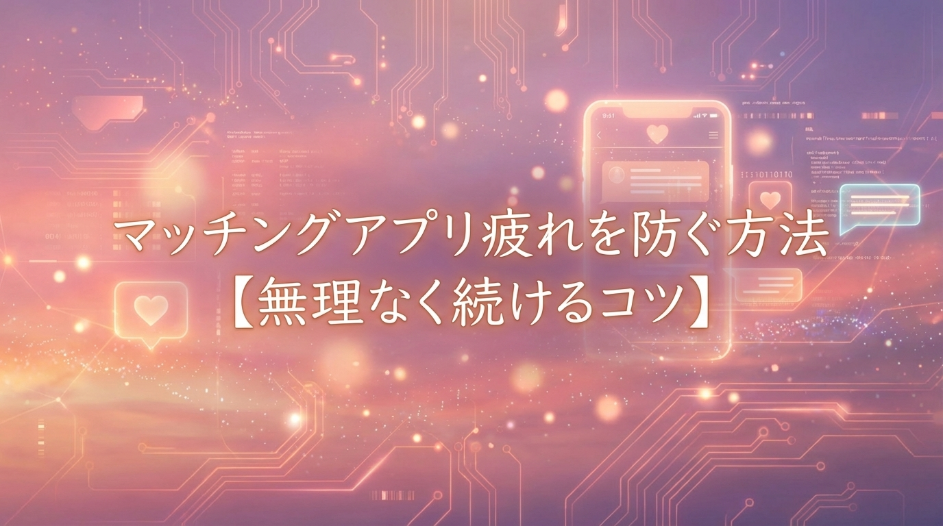 マッチングアプリ疲れを防ぐ方法【無理なく続けるコツ】