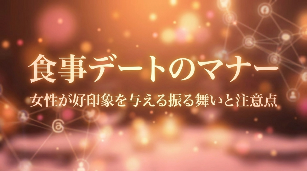 食事デートのマナー|女性が好印象を与える振る舞いと注意点
