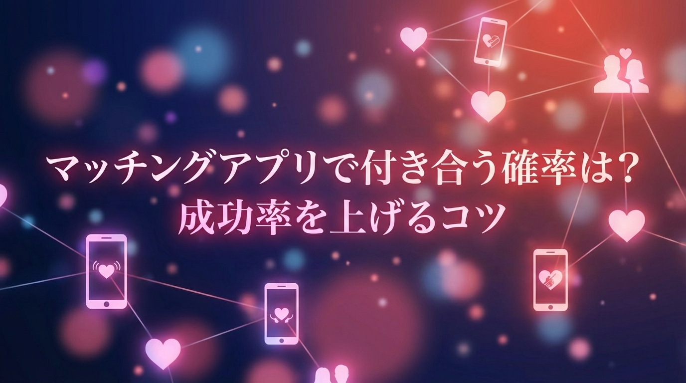 マッチングアプリで付き合う確率は?成功率を上げるコツ