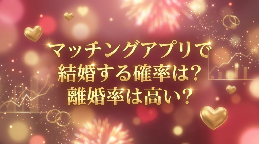 マッチングアプリで結婚する確率は?離婚率は高い?