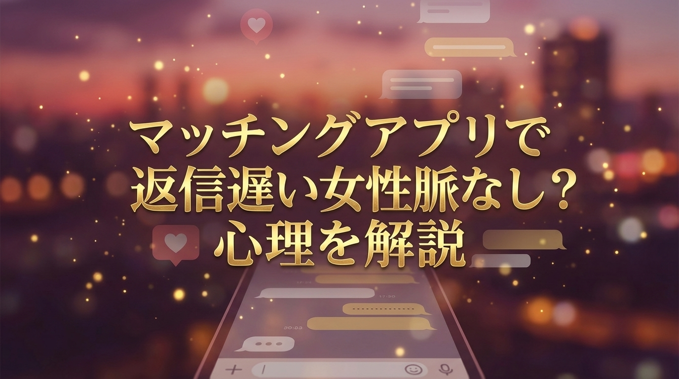 マッチングアプリで返信遅い女性は脈なし?心理を解説