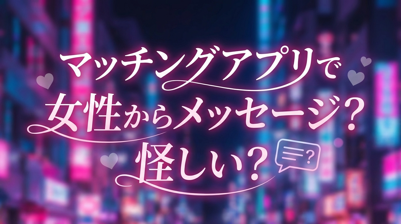 マッチングアプリで女性からメッセージ？怪しい？