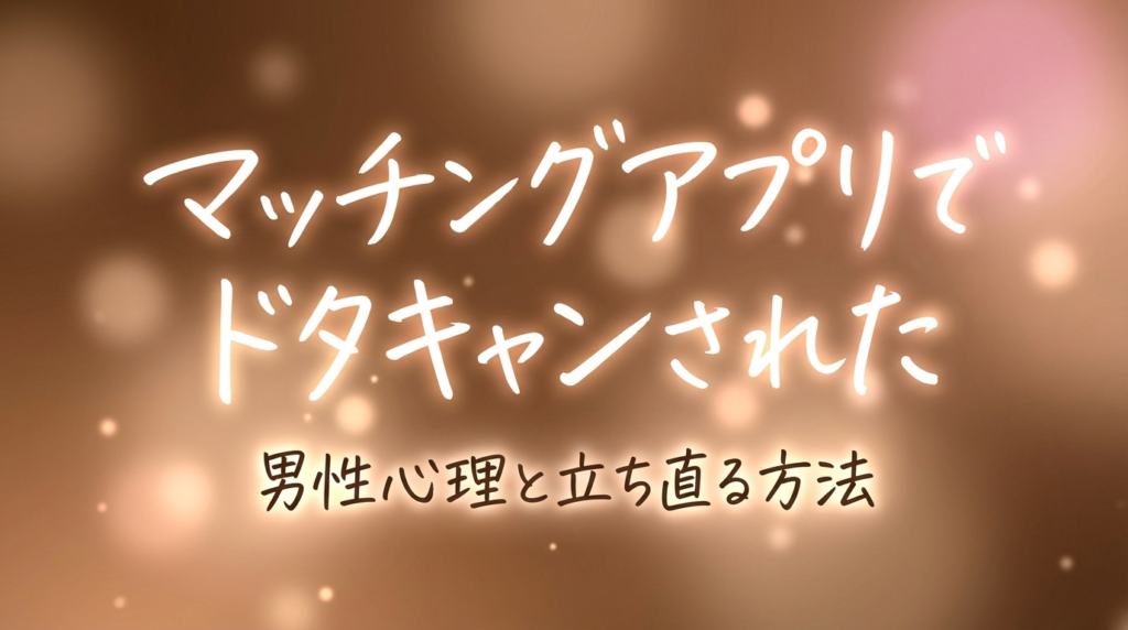 マッチングアプリでドタキャンされた｜男性心理と立ち直る方法