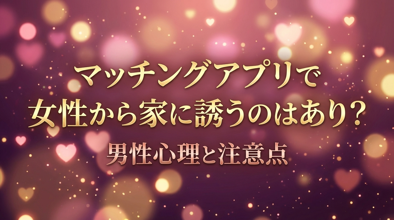 マッチングアプリで女性から家に誘うのはあり?男性心理と注意点