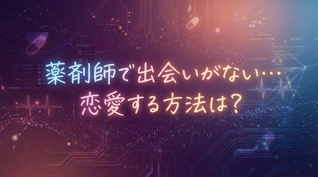 薬剤師で出会いがない…恋愛する方法は?