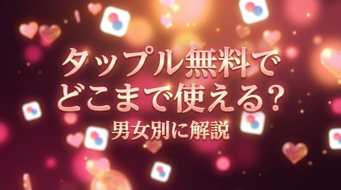 タップル無料でどこまで使える?男女別に解説