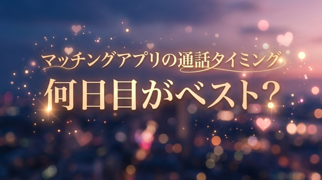 マッチングアプリの通話タイミング｜何日目がベスト？